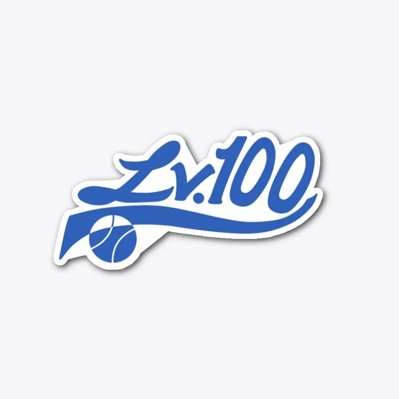 Lv.100 Sports Logo - Die-Cut Sticker